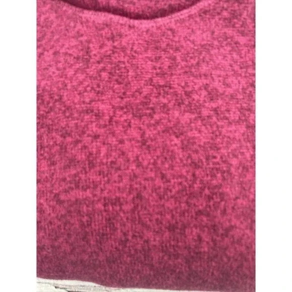 Koppen Hoodie Pullover Sherpa Sweater Fleece Marled Raspberry Womens XL Warm EUC - Picture 11 of 11